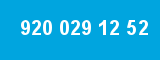 920 029 12 52 920 029 12 52